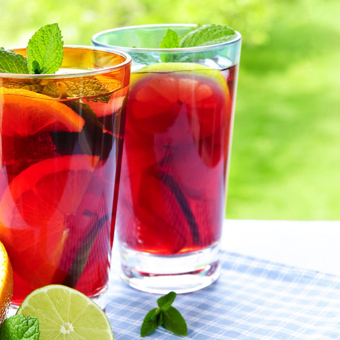 Holunderbeere und Echinacea Eistee