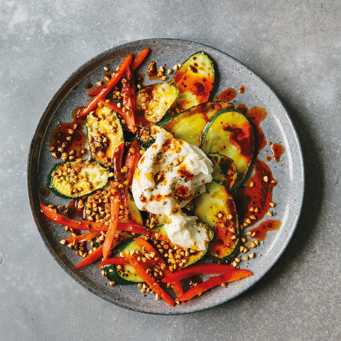 Zucchini mit geröstetem Buchweizen