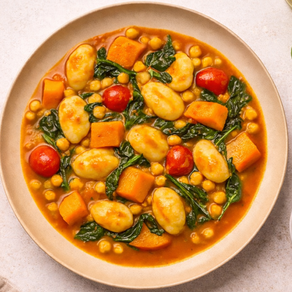 Kürbis-Kichererbsen-Gnocchi – veganes Wohlfühlgericht