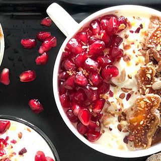 Budwig Creme mit Granatapfel und Feige
