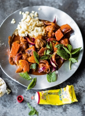 Kürbis-Maronen-Tajine