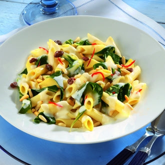 Pasta mit cremigem Mangoldgemüse