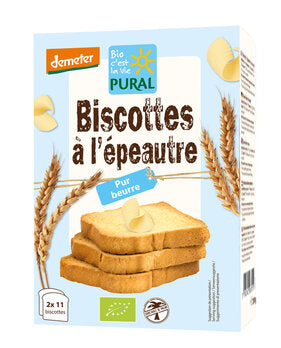 Pural - Dinkel Butterzwieback, demeter 200g