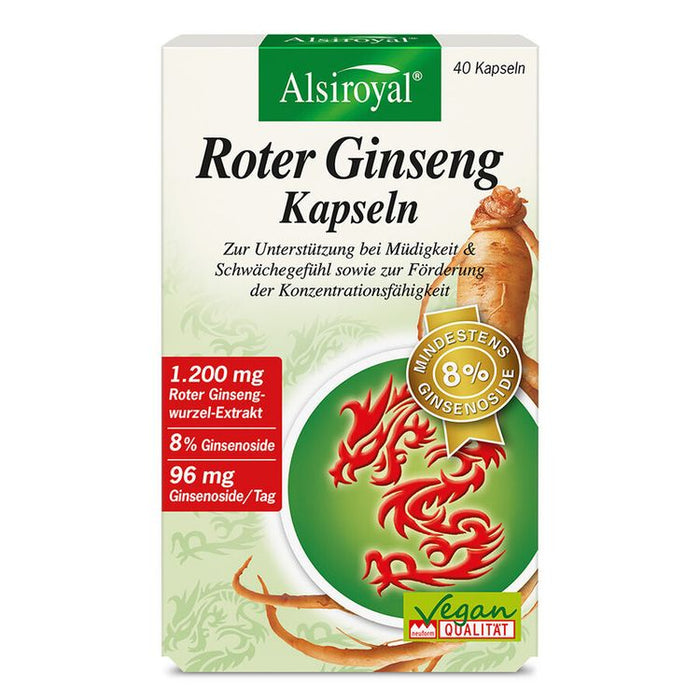 Alsiroyal - Roter Ginseng Kapseln, 40 Kaps.