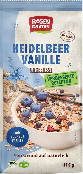 Rosengarten - Heidelbeer-Vanille-Müsli ungesüßt, 400g