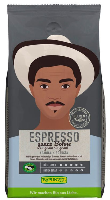 Rapunzel - Heldenkaffee Espresso, ganze Bohne HIH, bio 250g