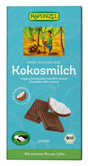 Rapunzel - Kokosmilch Schokolade HIH, 80g