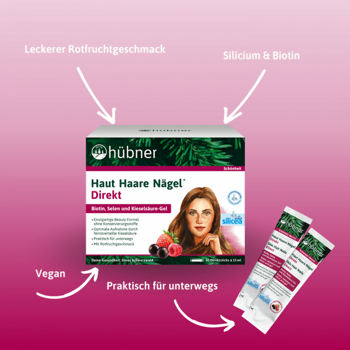 Hübner - Haut Haare Nägel Direkt Rotfrucht 30 Direktsticks à 15ml