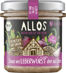Allos - Iss mir nicht Wurst Leberwurst mit Zwiebeln, 135g