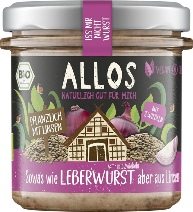 Allos - Iss mir nicht Wurst Leberwurst mit Zwiebeln, 135g