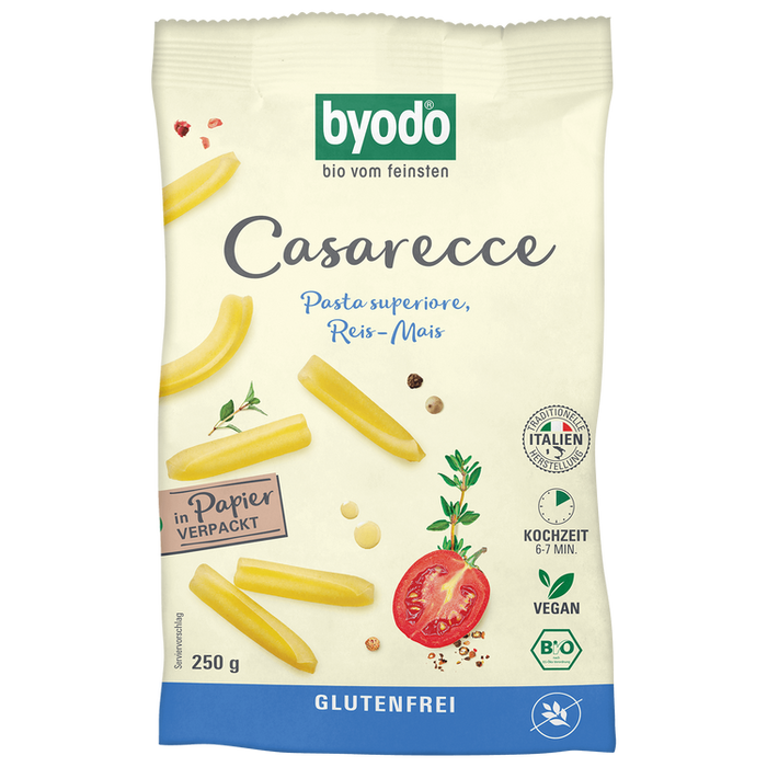 Byodo - Casarecce, Reis-Mais bio, 250g