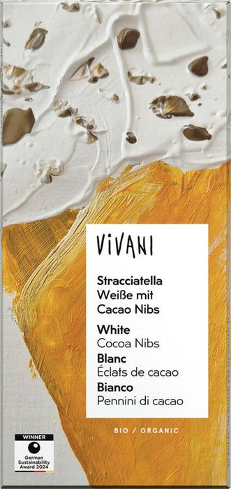 Vivani - Stracciatella Weiße mit Cacao Nibs, 80g