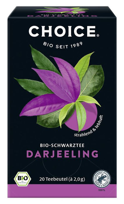 Choice, Darjeeling Schwarztee bio, 20 Teebeutel