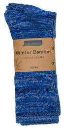 Reformhaus - Bambus Wintersocke, Gr. 43/46 blau