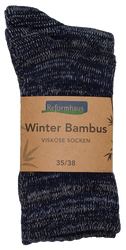 Reformhaus - Bambus Wintersocke, Gr. 35/38 dunkel blau