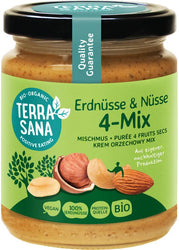 TerraSana - 4-Mix Mischmus mit Erdnüssen bio, 250g