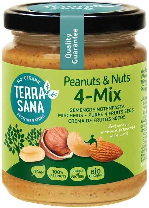 TerraSana - 4-Mix Mischmus mit Erdnüssen bio, 250g