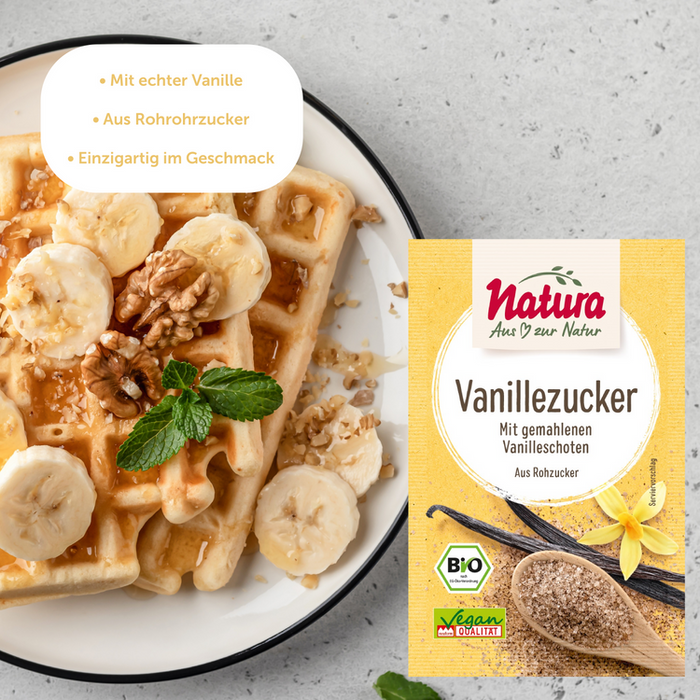 Natura -  Vanille-Zucker mit Rohzucker 5er-Pack bio, 40g
