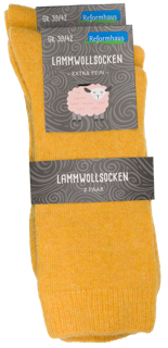 Reformhaus - Lammwollsocke, Gr. 39/42 gelb