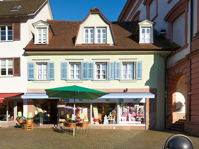 Außenansicht des Reformhaus Biedinger in Gengenbach
