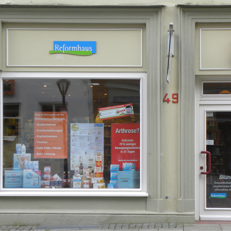 Schaufenster Reformhaus Blunck in Lüneburg